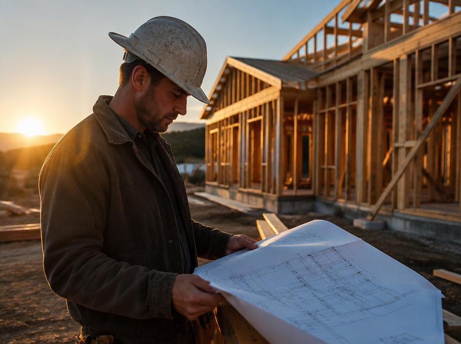Custom Homes professional at work